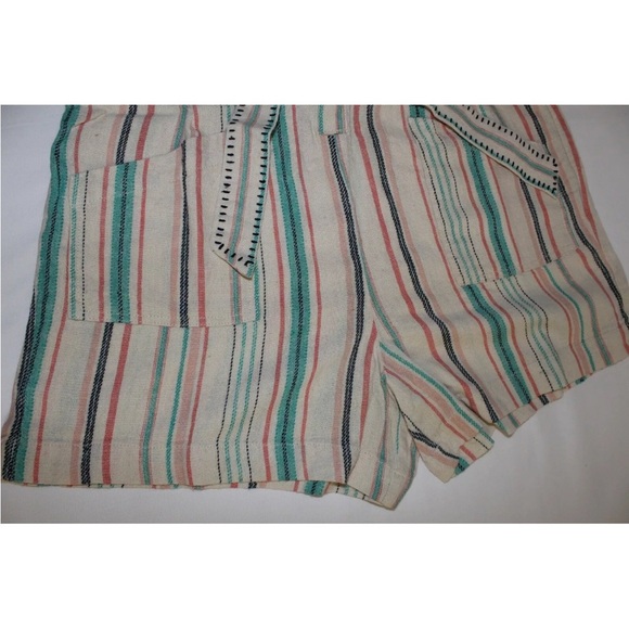 Splendid NWT Women's Belted Romper Multi Color Beige Size Small - Picture 6 of 11